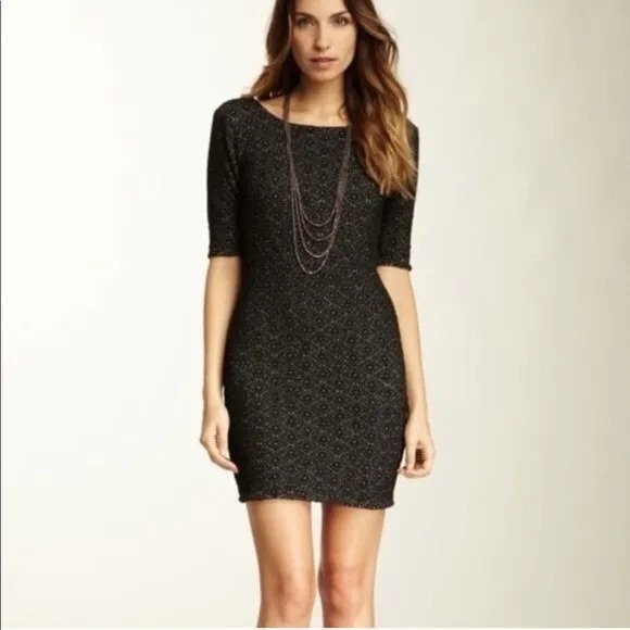 Free People Black Lady Pucker Chic Bodycon Mini Cocktail Dress Size XS - Picture 3 of 9